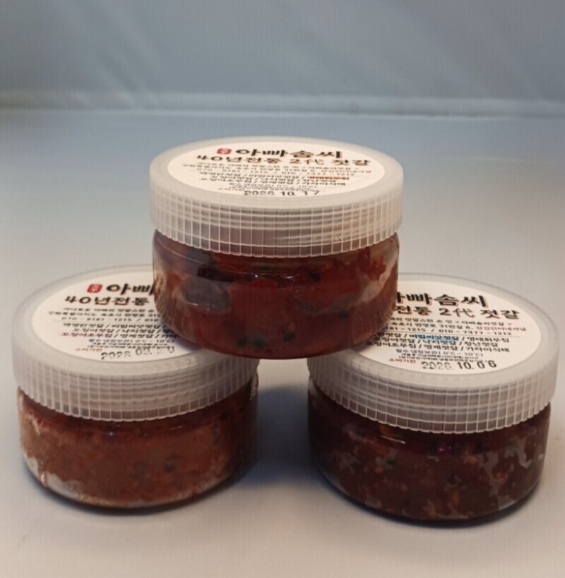 (6월 특가세일) 아빠솜씨 신상품 젓갈삼총사(세상에!! 이 가격에 젓갈 3종류를?) 150g 3종